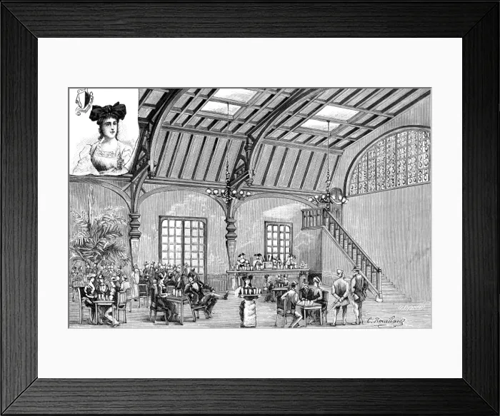 Framed Print : Paris, France - La Tour Eiffel, Brasserie Alsacienne Framed Print : Paris, France - La Tour Eiffel, Brasserie Alsacienne