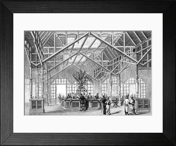 Framed Print : Paris, France - La Tour Eiffel, Ango-American Bar Framed Print : Paris, France - La Tour Eiffel, Ango-American Bar