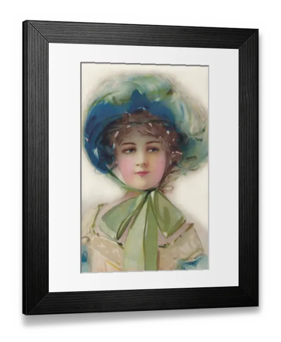 Framed Print : Elegant lady in a hat Framed Print : Elegant lady in a hat