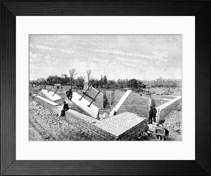 Framed Print : Paris, France - Tour Eiffel, Foundations Framed Print : Paris, France - Tour Eiffel, Foundations