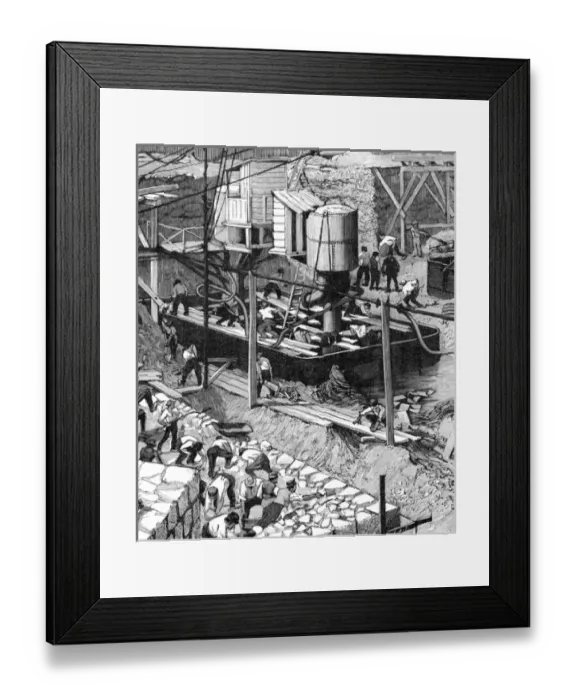 Framed Print : Paris, France - Tour Eiffel, Construction Framed Print : Paris, France - Tour Eiffel, Construction