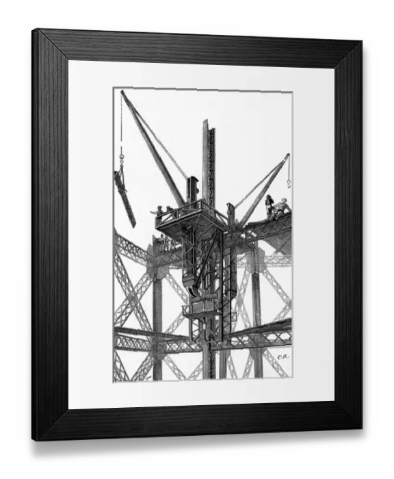 Framed Print : Paris, France - Tour Eiffel, Construction Framed Print : Paris, France - Tour Eiffel, Construction