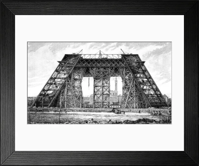 Framed Print : Paris, France - Tour Eiffel, Under Construction Framed Print : Paris, France - Tour Eiffel, Under Construction