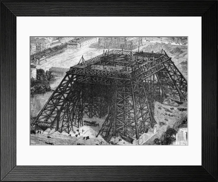 Framed Print : Paris, France - Tour Eiffel, Construction Framed Print : Paris, France - Tour Eiffel, Construction