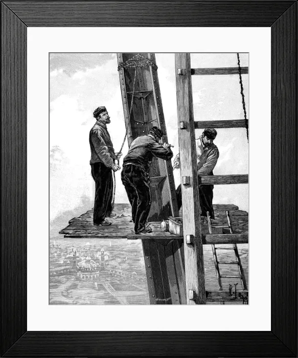 Framed Print : Paris, France - Tour Eiffel, Construction Framed Print : Paris, France - Tour Eiffel, Construction