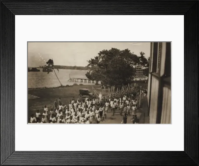 Framed Print : Parade of scouts in Fiji, South Pacific Framed Print : Parade of scouts in Fiji, South Pacific
