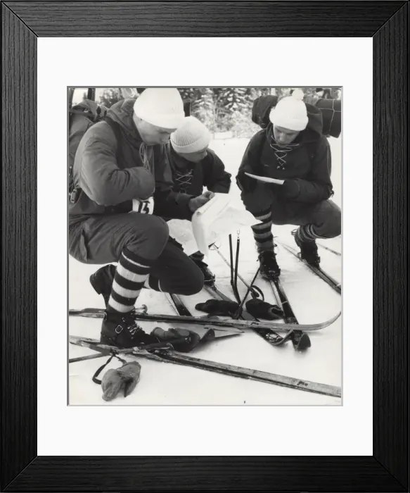 Framed Print : Boy scouts on skiing activity in Finland Framed Print : Boy scouts on skiing activity in Finland