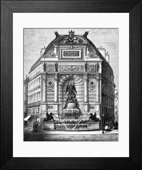 Framed Print : Paris, France - Fontaine Saint-Michel Framed Print : Paris, France - Fontaine Saint-Michel