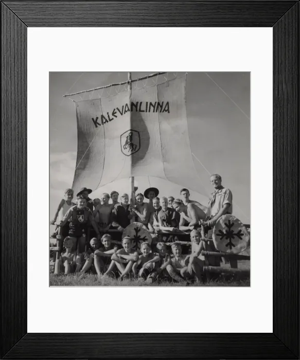 Framed Print : Finnish boy scouts at international camp, Sweden Framed Print : Finnish boy scouts at international camp, Sweden