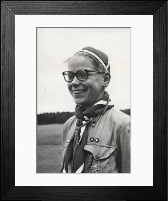 Framed Print : Finnish boy scout at camp Framed Print : Finnish boy scout at camp