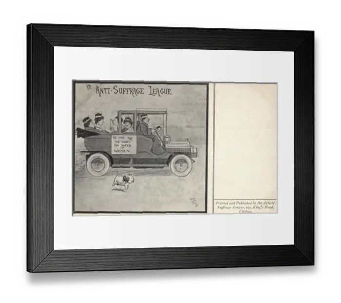 Framed Print : Ye Anti-Suffrage League Framed Print : Ye Anti-Suffrage League