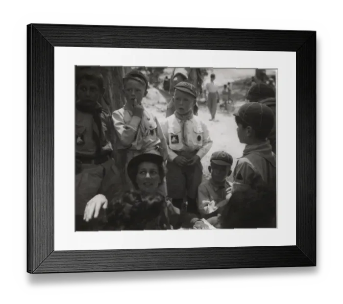 Framed Print : Wolf Cubs playing a game at camp, Cyprus Framed Print : Wolf Cubs playing a game at camp, Cyprus