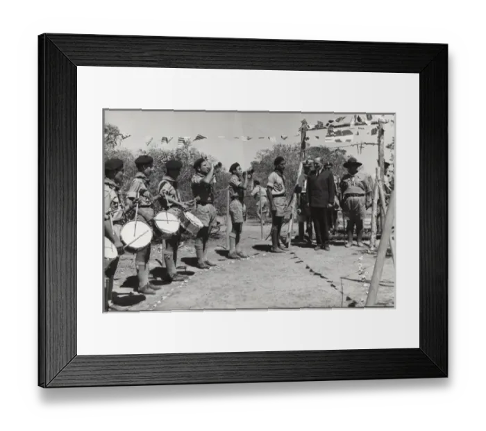 Framed Print : Boy scouts welcome Governor to Jamboree, Cyprus Framed Print : Boy scouts welcome Governor to Jamboree, Cyprus