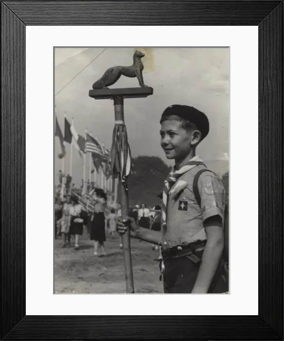 Framed Print : French boy scout at a parade Framed Print : French boy scout at a parade