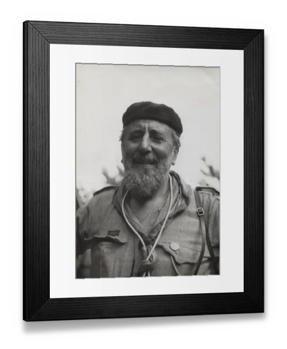 Framed Print : French scouting leader at camp Framed Print : French scouting leader at camp