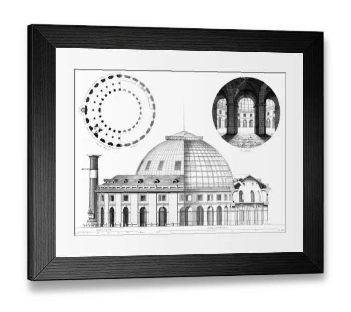 Framed Print : Paris, France - Halle au Ble Framed Print : Paris, France - Halle au Ble