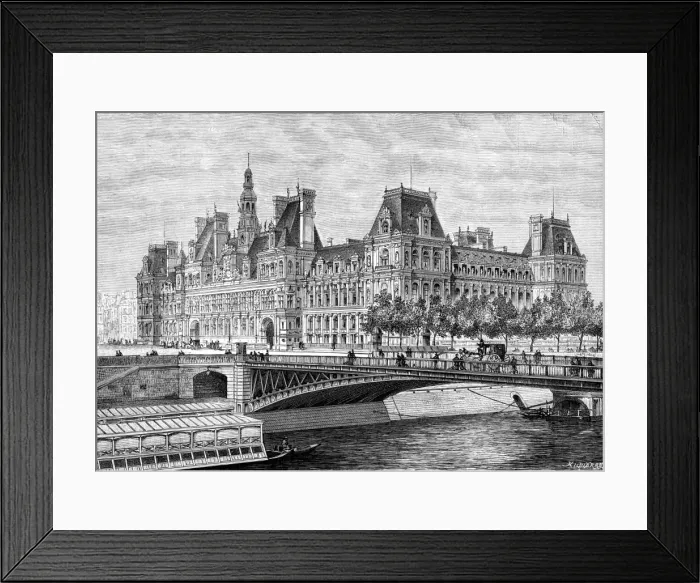 Framed Print : Paris, France - Hotel de Ville Framed Print : Paris, France - Hotel de Ville