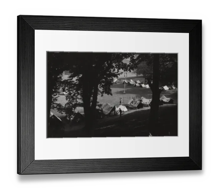Framed Print : English and French tents at camp, Lourdes, France Framed Print : English and French tents at camp, Lourdes, France