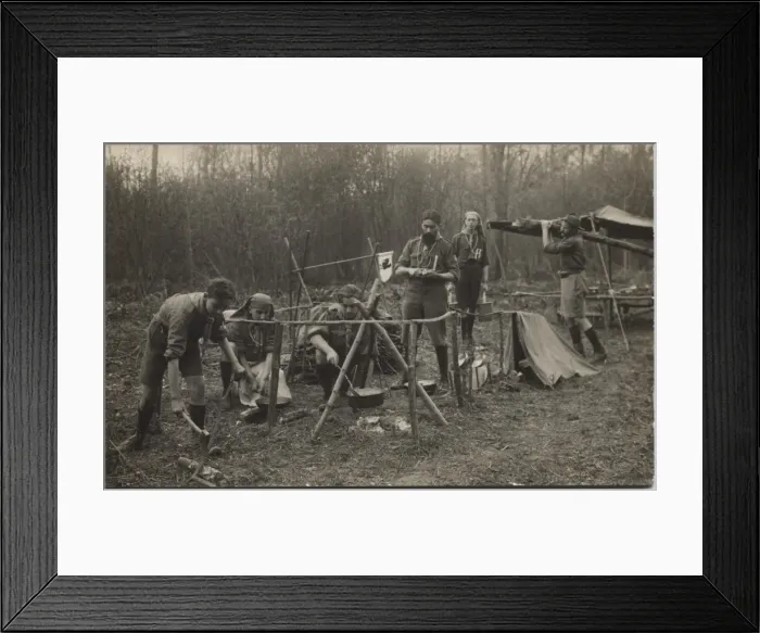 Framed Print : French scouts on a training course Framed Print : French scouts on a training course