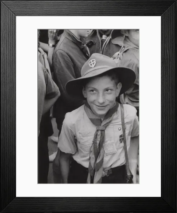 Framed Print : French scout in a crowd Framed Print : French scout in a crowd