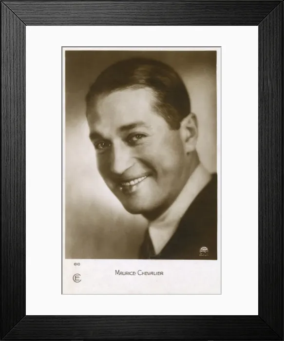 Framed Print : Maurice Chevalier, French singer and actor Framed Print : Maurice Chevalier, French singer and actor