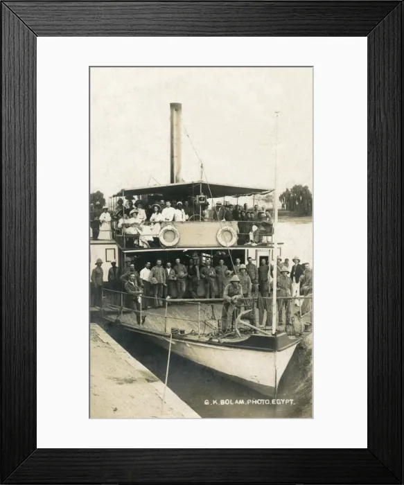 Framed Print : River steamer with passengers, Egypt Framed Print : River steamer with passengers, Egypt