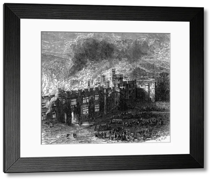 Framed Print : Fire at Warwick Castle Framed Print : Fire at Warwick Castle
