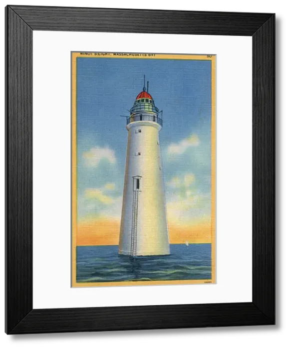 Framed Print : Minots Light, Massachusetts Bay, USA Framed Print : Minots Light, Massachusetts Bay, USA