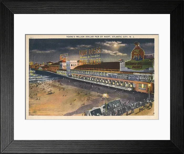 Framed Print : Million Dollar Pier by night, Atlantic City, New Jersey, USA Framed Print : Million Dollar Pier by night, Atlantic City, New Jersey, USA