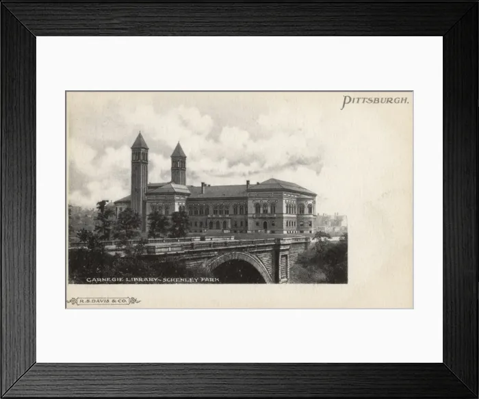 Framed Print : Carnegie Library, Schenley Park, Pittsburgh, PA, USA Framed Print : Carnegie Library, Schenley Park, Pittsburgh, PA, USA