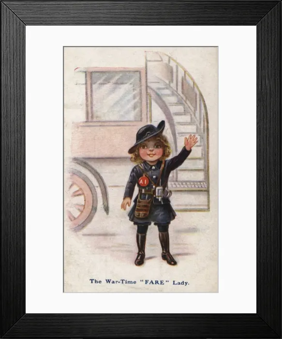 Framed Print : Womens Work WW1 Fare lady Framed Print : Womens Work WW1 Fare lady