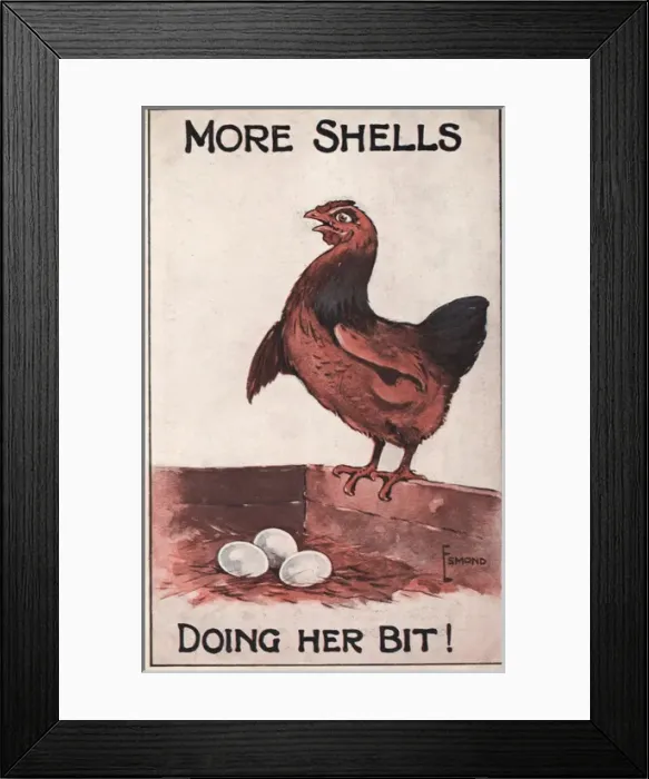Framed Print : Chicken Munitions Shells WW1 Framed Print : Chicken Munitions Shells WW1