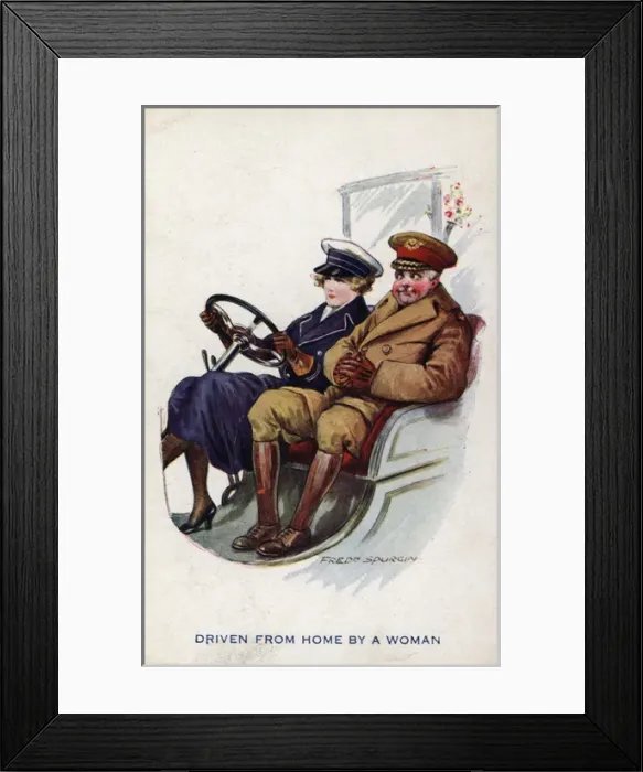 Framed Print : Women War Work Chauffer WW1 Framed Print : Women War Work Chauffer WW1