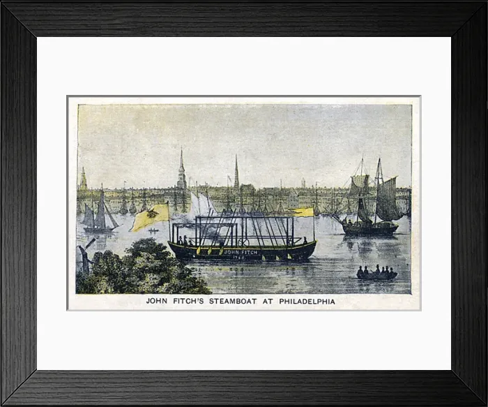 Framed Print : John Fitchs Steamboat, Philadelphia, PA, USA Framed Print : John Fitchs Steamboat, Philadelphia, PA, USA