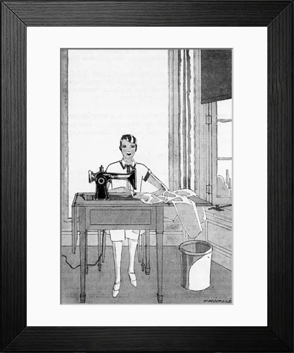 Framed Print : 1920s sewing machine Framed Print : 1920s sewing machine