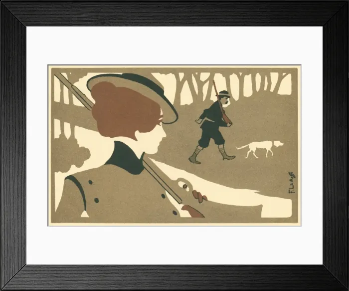 Framed Print : Woman with a shotgun Framed Print : Woman with a shotgun
