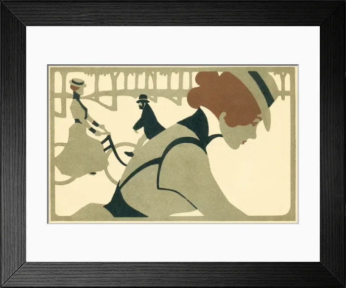 Framed Print : Women on bicycles Framed Print : Women on bicycles