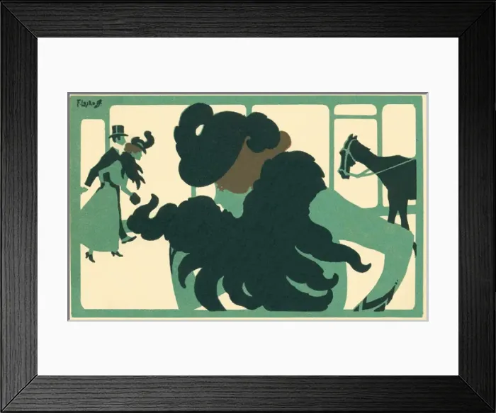 Framed Print : Woman in a large feather boa Framed Print : Woman in a large feather boa