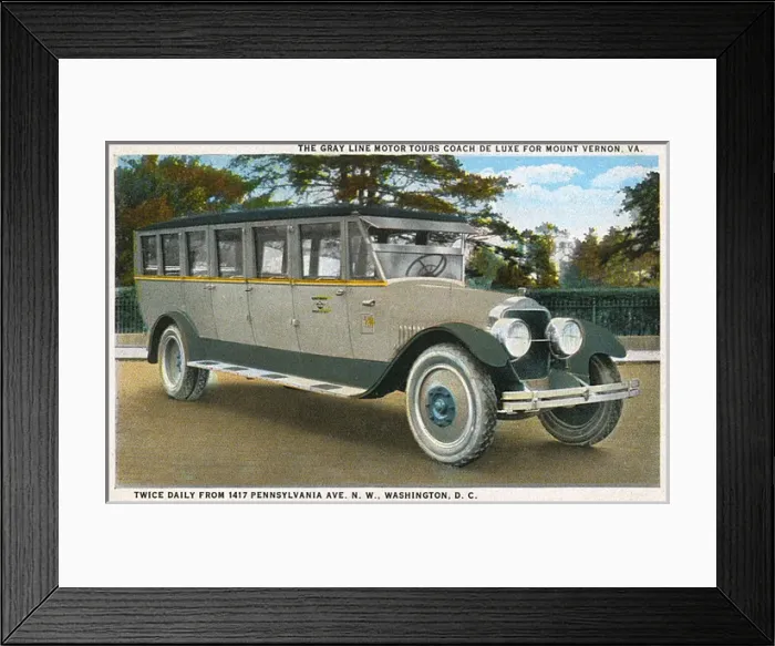 Framed Print : Gray Line Motor Coach, Washington DC, USA Framed Print : Gray Line Motor Coach, Washington DC, USA