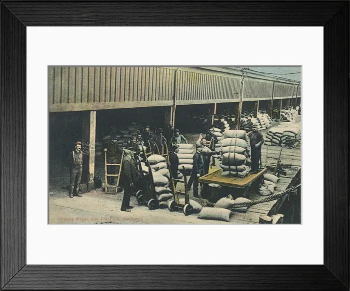 Framed Print : Shipping wheat, San Francisco, California, USA Framed Print : Shipping wheat, San Francisco, California, USA