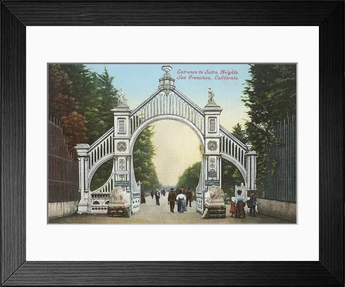 Framed Print : Entrance to Sutro Heights, San Francisco, California, USA Framed Print : Entrance to Sutro Heights, San Francisco, California, USA