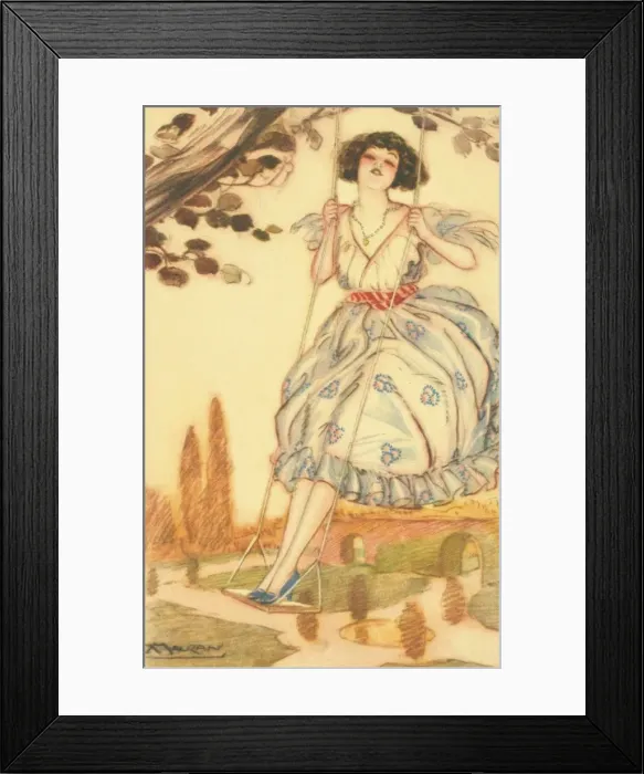 Framed Print : Girl on a swing Framed Print : Girl on a swing