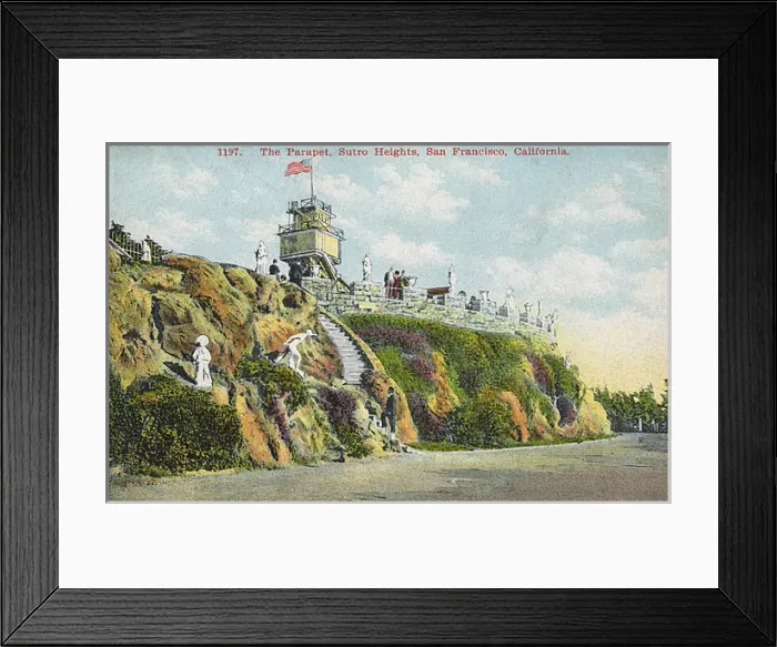 Framed Print : The Parapet, Sutro Heights, San Francisco, California, USA Framed Print : The Parapet, Sutro Heights, San Francisco, California, USA