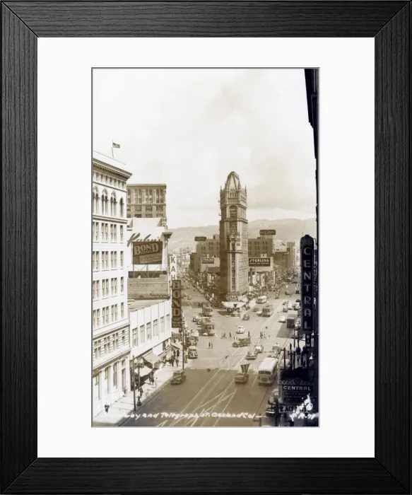Framed Print : Broadway and Telegraph Street, Oakland, California, USA Framed Print : Broadway and Telegraph Street, Oakland, California, USA