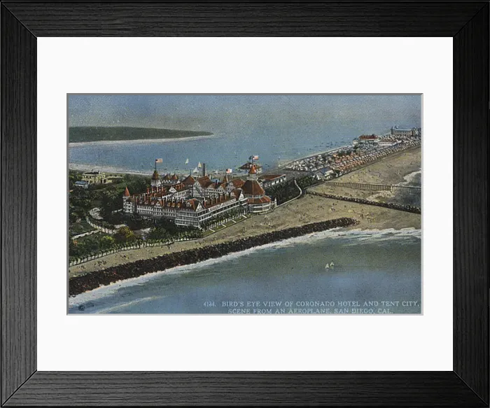 Framed Print : Coronado Hotel and Tent City, California, USA Framed Print : Coronado Hotel and Tent City, California, USA