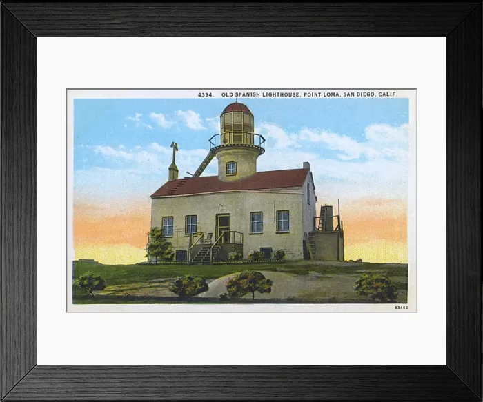Framed Print : Old Spanish Lighthouse, Point Loma, California, USA