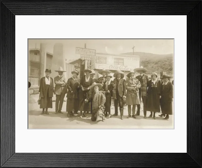 Framed Print : Group photo at Tijuana, Mexico / USA border Framed Print : Group photo at Tijuana, Mexico / USA border