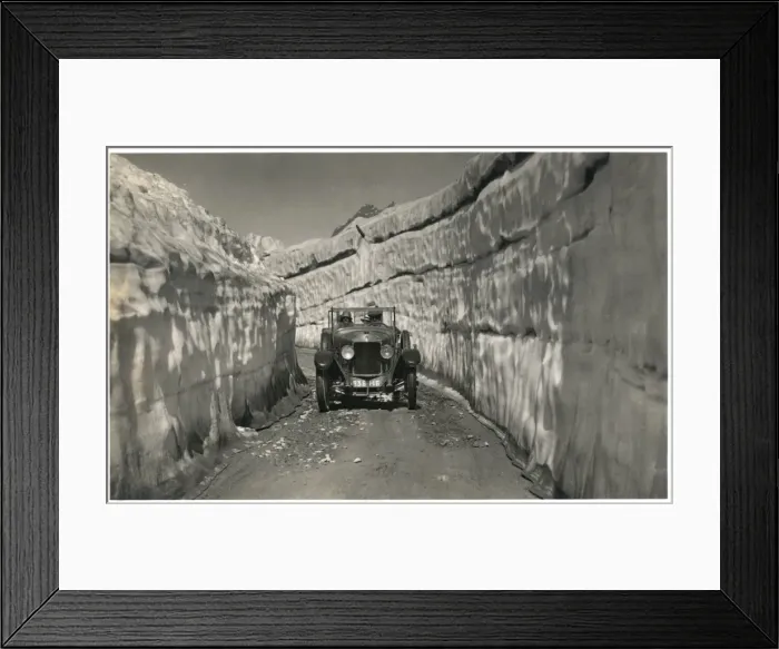 Framed Print : Couple in a car, Grimselstrasse, Switzerland Framed Print : Couple in a car, Grimselstrasse, Switzerland
