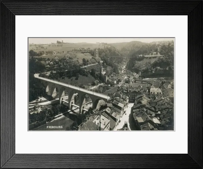 Framed Print : General view of Fribourg, Switzerland Framed Print : General view of Fribourg, Switzerland
