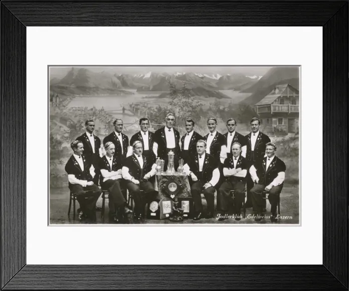 Framed Print : The Edelweiss Jodelling Club, Lucerne, Switzerland Framed Print : The Edelweiss Jodelling Club, Lucerne, Switzerland